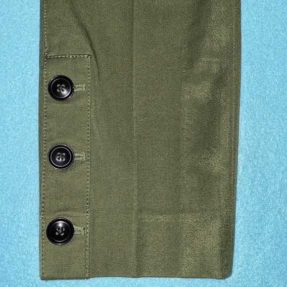 BANANA REPUBLIC Sloan olive color mid rise bi-stretch button ankles NEW size 4 - Picture 6 of 15